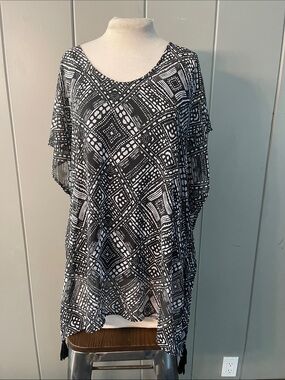 Palisades Beach Club Swim Coverup Lattice Back Pool Tassel Boho Resort Coastal